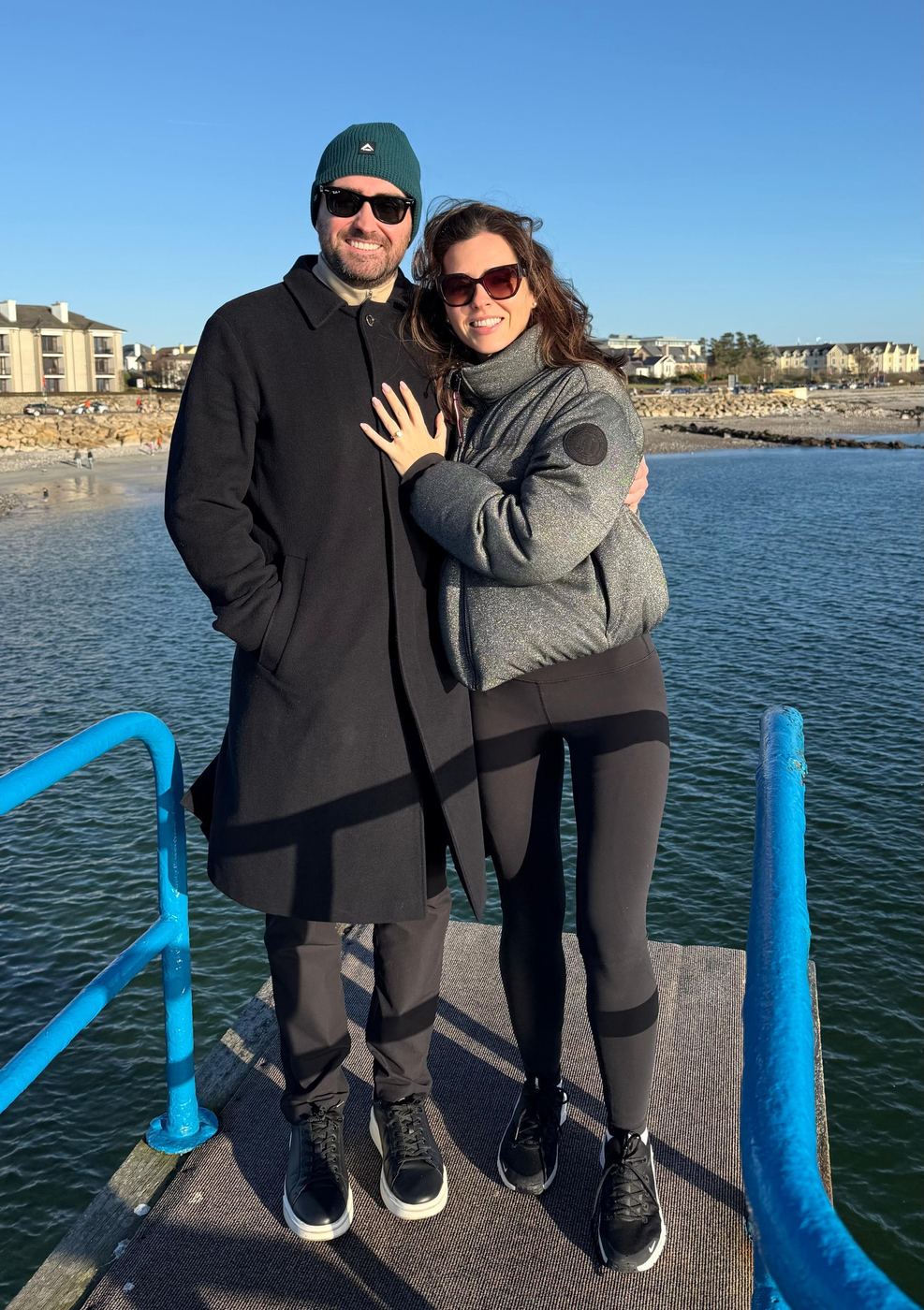 Niamh and Jack on a seaside pier